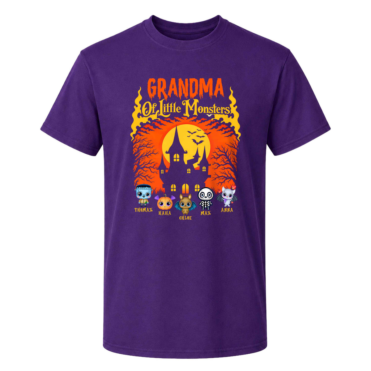 Personalized Grandma Monster Halloween Sweatshirt, Custom Characters & Names Halloween Family Gift