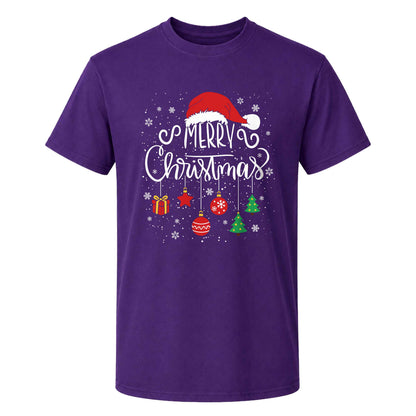 Matching Family Christmas Shirts, Merry Christmas Santa Hat Graphic Tees, Christmas Gift for Family