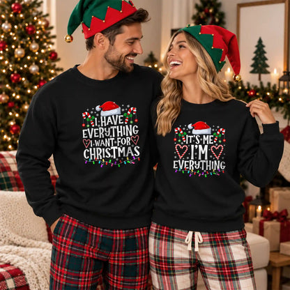 Funny Christmas Couple Shirts, It's Me I'm Everything Matching Holiday Shirts, Christmas Gift for Couples