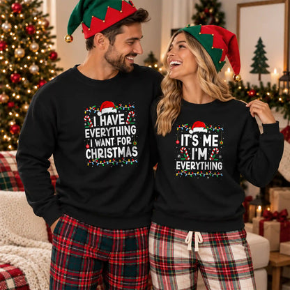 Funny Christmas Couple Shirts, It's Me I'm Everything Matching Holiday Shirts, Christmas Gift for Couples