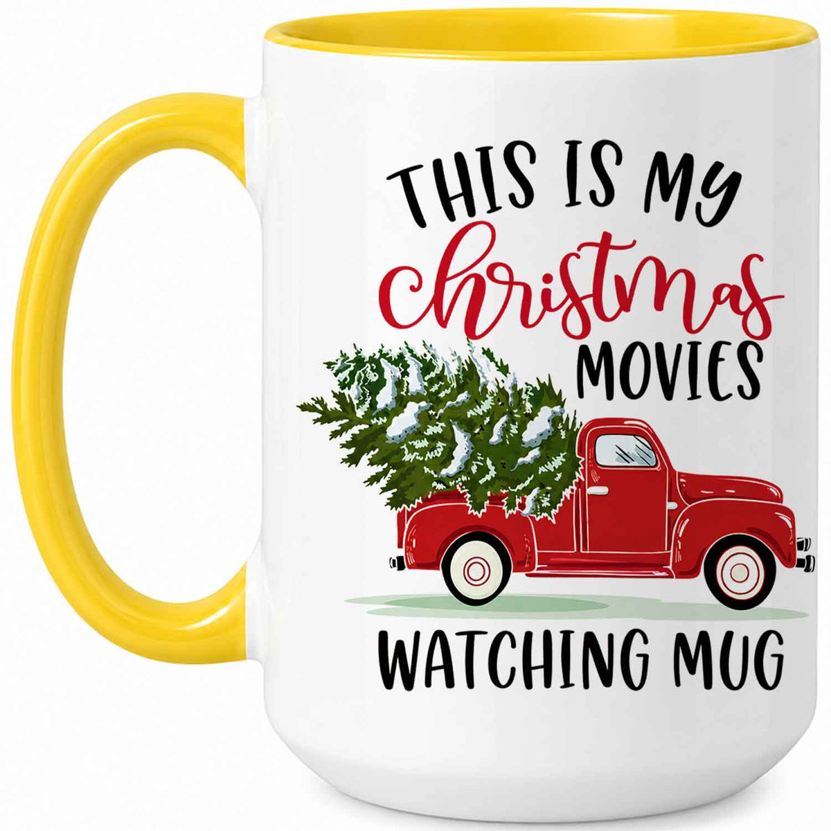 Christmas Movie Mug, Red Truck Christmas Tree Coffee Mug, Holiday Gift for Family