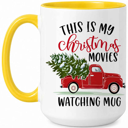 Christmas Movie Mug, Red Truck Christmas Tree Coffee Mug, Holiday Gift for Family