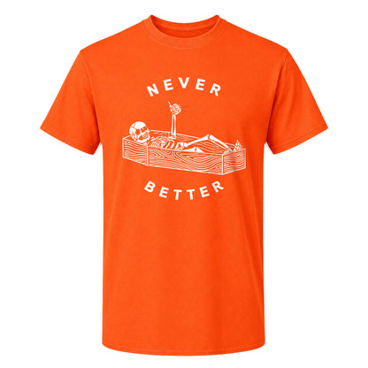 Funny Skeleton Coffee Halloween Sweatshirt, Never Better Graphic, Halloween Gift