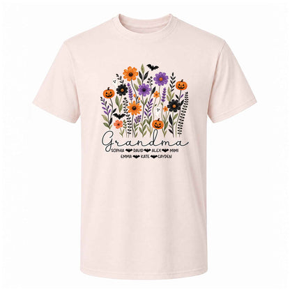 Personalized Halloween Grandma Shirt - Custom Name T-Shirt Sweatshirt - Gift for Family, Spooky Season Gift