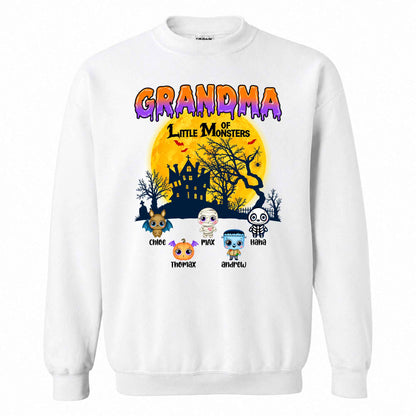 Personalized Grandma Monster Halloween Sweatshirt, Custom Characters & Names Halloween Family Gift