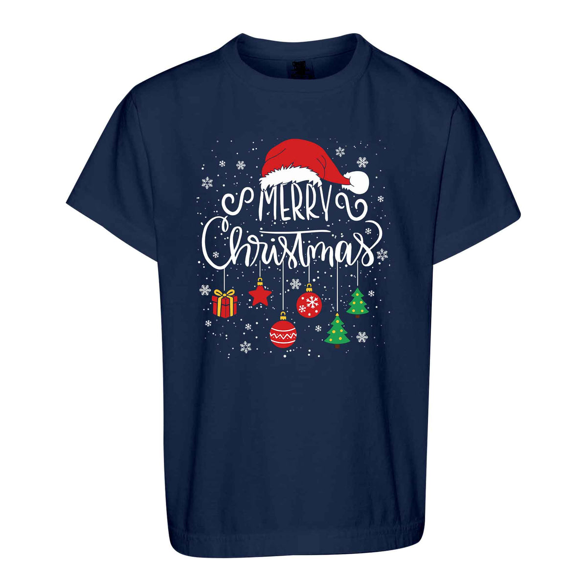 Matching Family Christmas Shirts, Merry Christmas Santa Hat Graphic Tees, Christmas Gift for Family