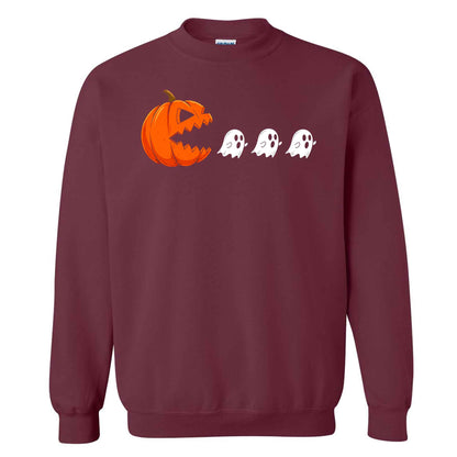 Pumpkin Ghost Graphic Halloween Sweatshirt, Spooky Season Jack O Lantern Shirt, Funny Halloween Gift