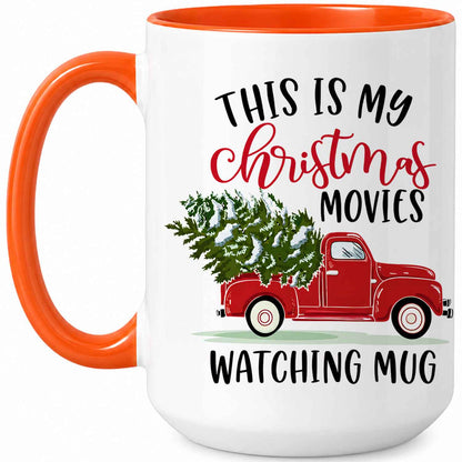Christmas Movie Mug, Red Truck Christmas Tree Coffee Mug, Holiday Gift for Family