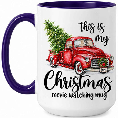 Christmas Movie Mug, Red Truck Christmas Tree Coffee Mug, Holiday Gift for Family
