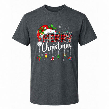 Matching Family Christmas Shirts, Merry Christmas Santa Hat Graphic Tees, Christmas Gift for Family