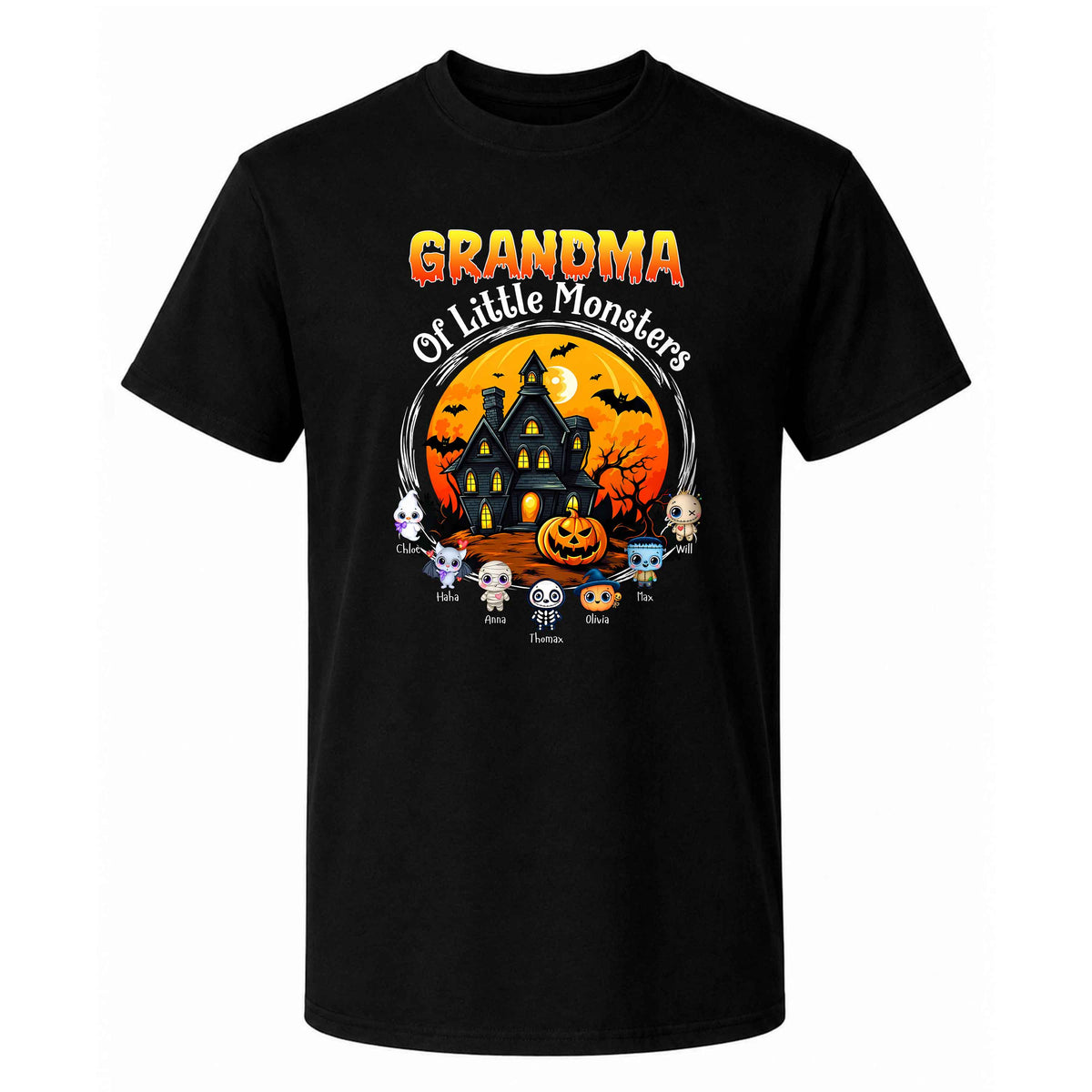 Personalized Grandma Monster Halloween Sweatshirt, Custom Characters & Names Halloween Family Gift