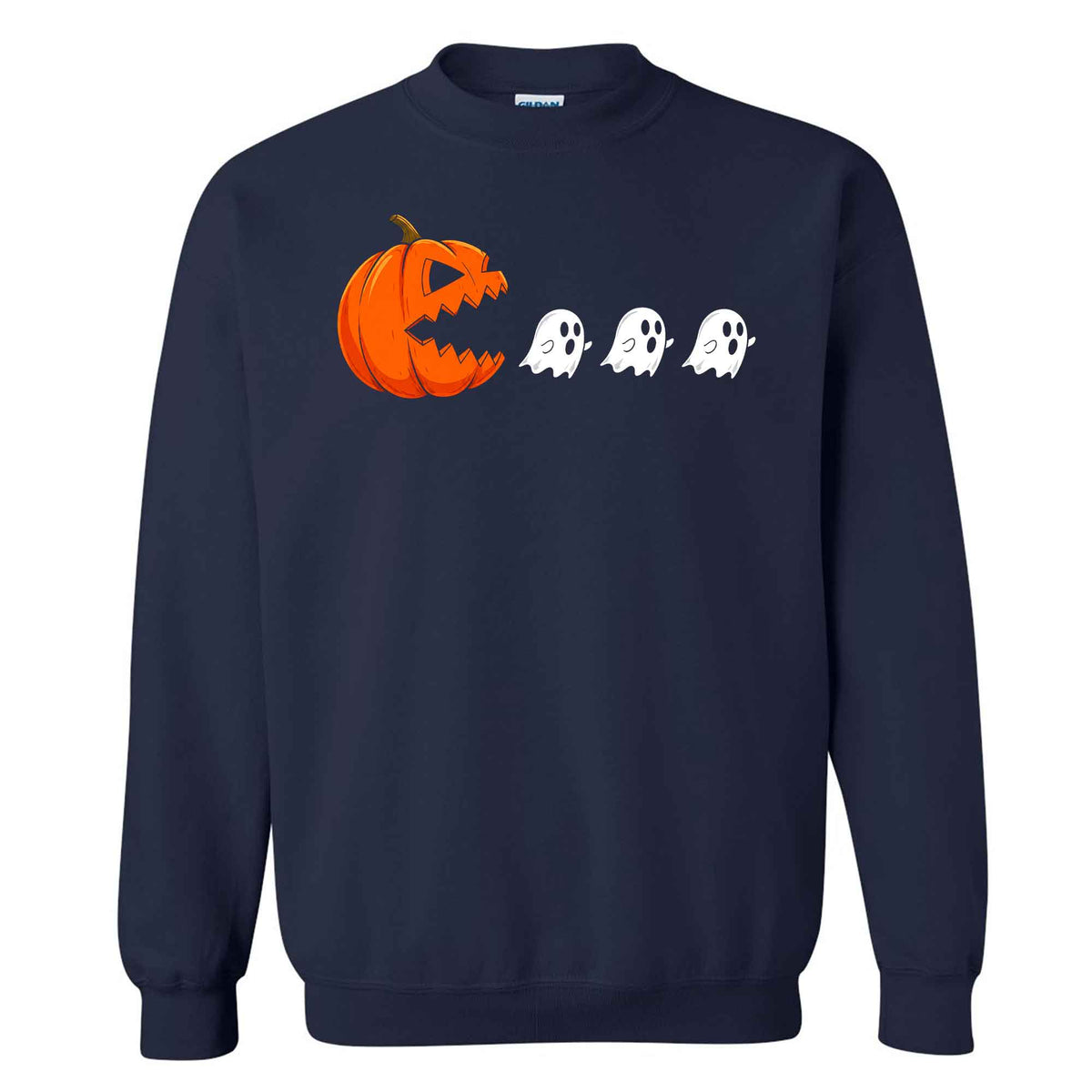Pumpkin Ghost Graphic Halloween Sweatshirt, Spooky Season Jack O Lantern Shirt, Funny Halloween Gift