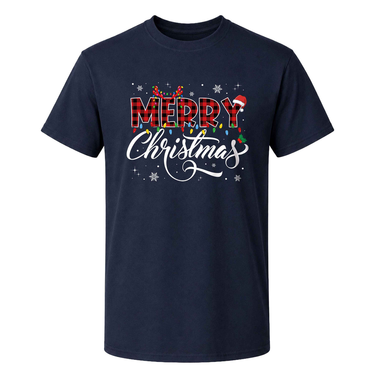 Matching Family Christmas Shirts, Merry Christmas Santa Hat Graphic Tees, Christmas Gift for Family