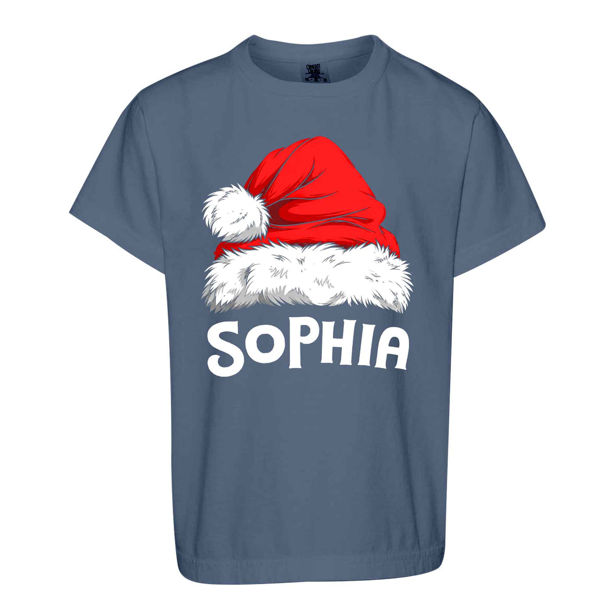 Personalized Family Christmas Shirts, Matching Santa Hat Tees, Custom Name Holiday Gift