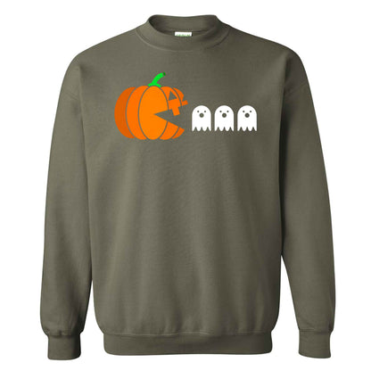 Pumpkin Ghost Graphic Halloween Sweatshirt, Spooky Season Jack O Lantern Shirt, Funny Halloween Gift