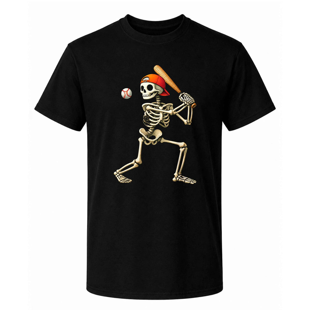 Baseball Skeleton Graphic Halloween Sweatshirt, Spooky Baseball Player Shirt, Funny Halloween Gift