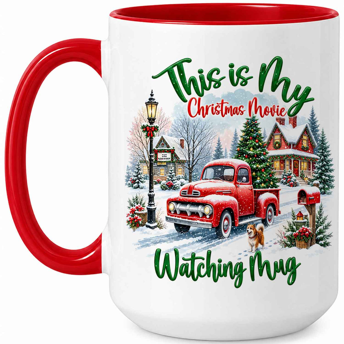 Christmas Movie Mug, Red Truck Christmas Tree Coffee Mug, Holiday Gift for Family