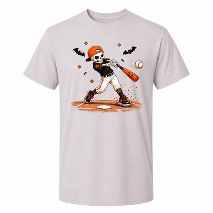 Baseball Skeleton Graphic Halloween Sweatshirt, Spooky Baseball Player Shirt, Funny Halloween Gift