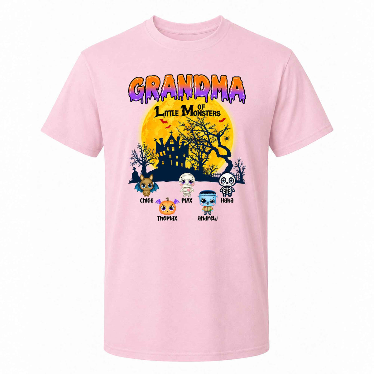 Personalized Grandma Monster Halloween Sweatshirt, Custom Characters & Names Halloween Family Gift