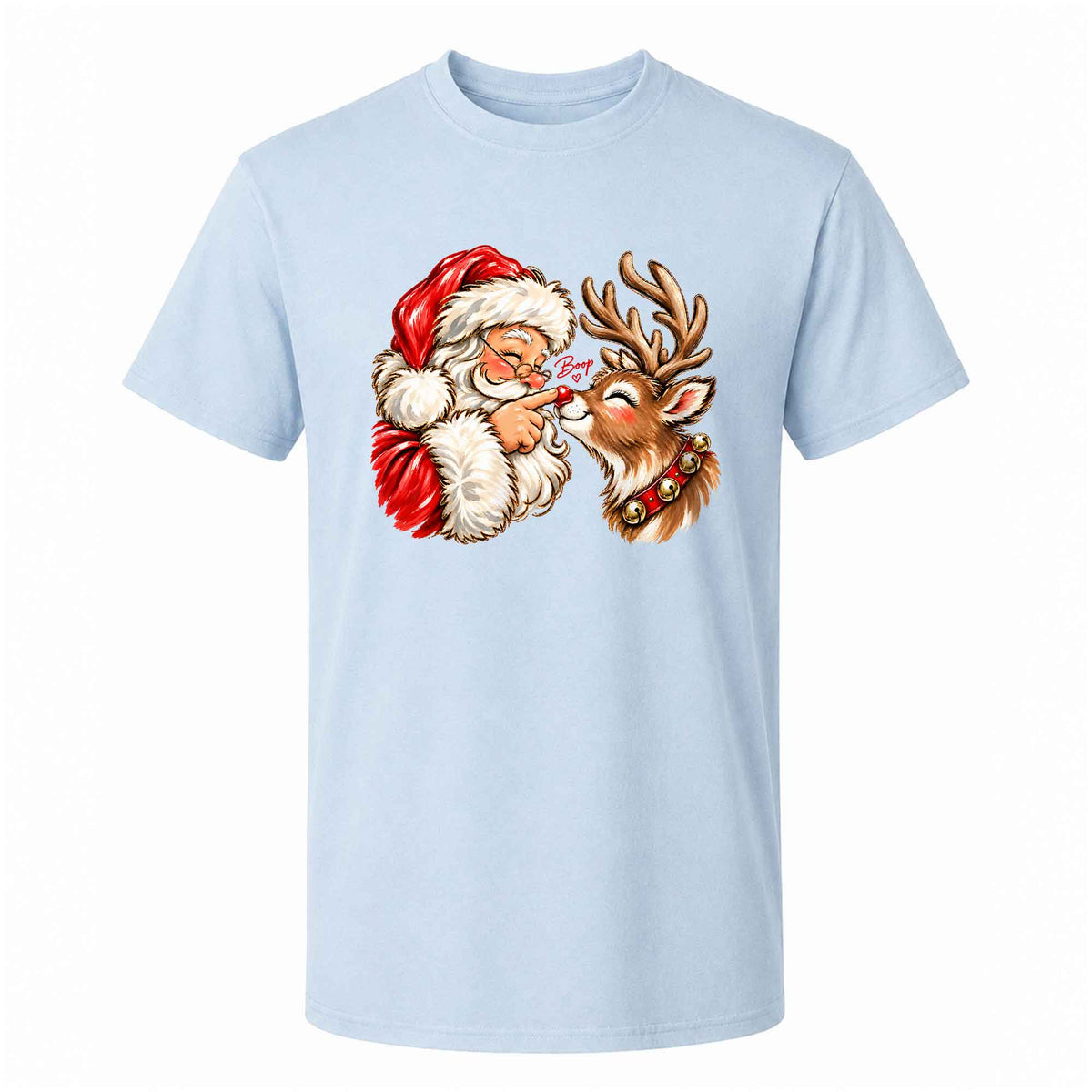 Funny Christmas Shirt  - Reindeer Santa Claus Boop T-shirt Sweatshirt - Trendy Christmas Gift for Friends, Self Gift