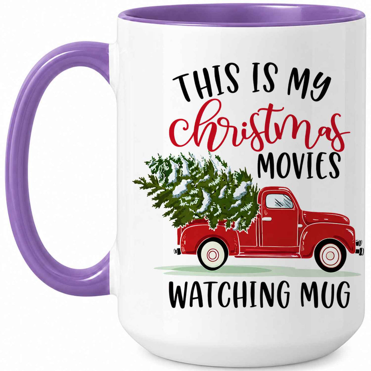Christmas Movie Mug, Red Truck Christmas Tree Coffee Mug, Holiday Gift for Family