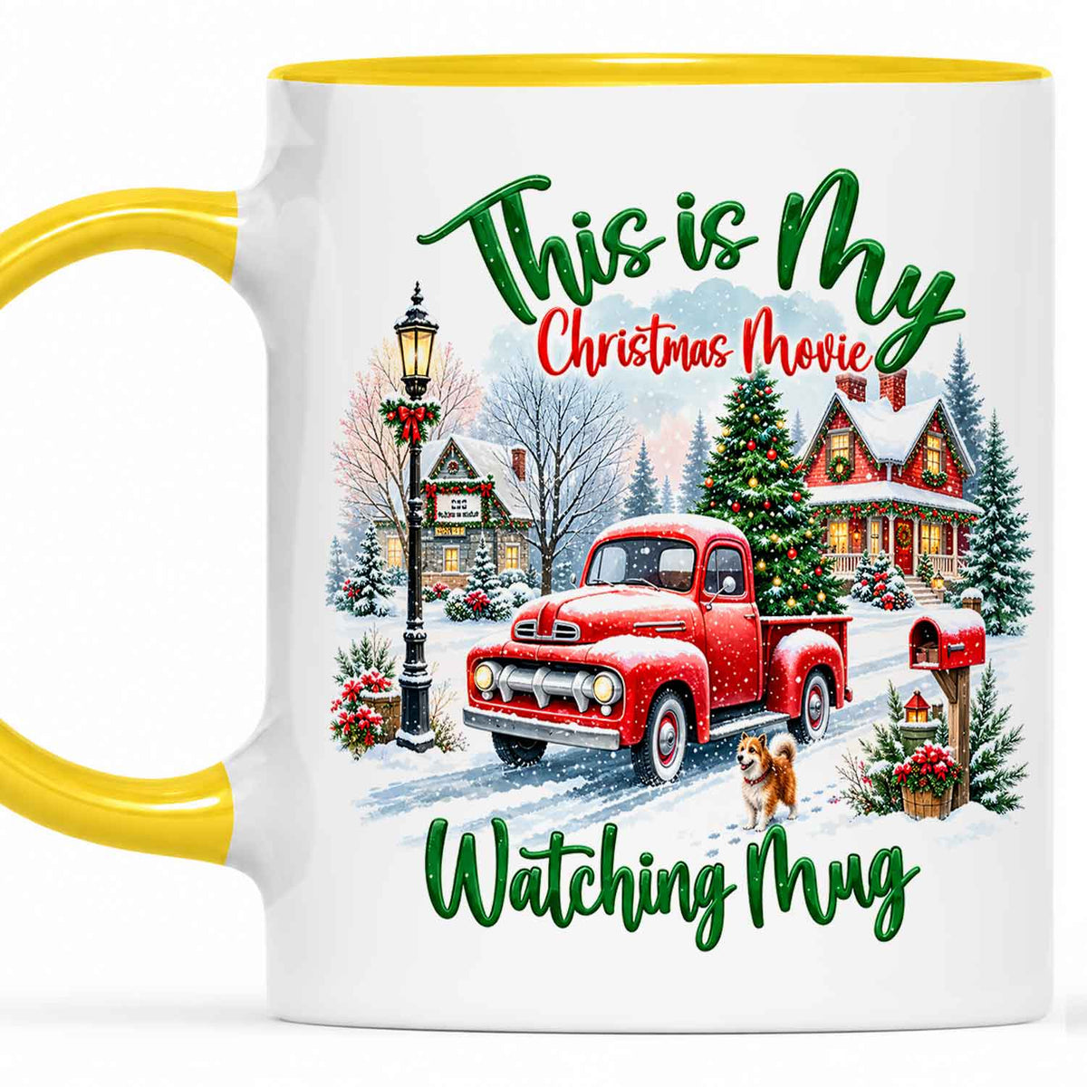 Christmas Movie Mug, Red Truck Christmas Tree Coffee Mug, Holiday Gift for Family