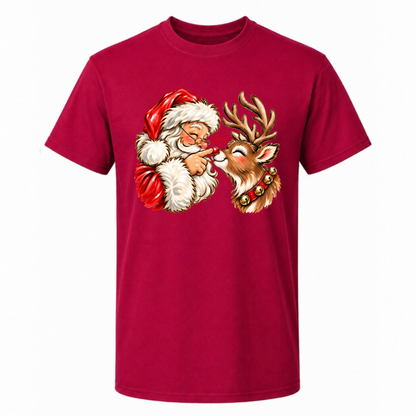 Funny Christmas Shirt  - Reindeer Santa Claus Boop T-shirt Sweatshirt - Trendy Christmas Gift for Friends, Self Gift
