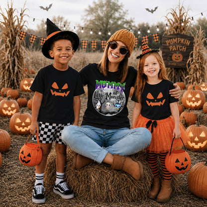 Personalized Halloween Family Shirt, Custom Characters & Names T-Shirt, Family Halloween Outfit, Cute Monster Design