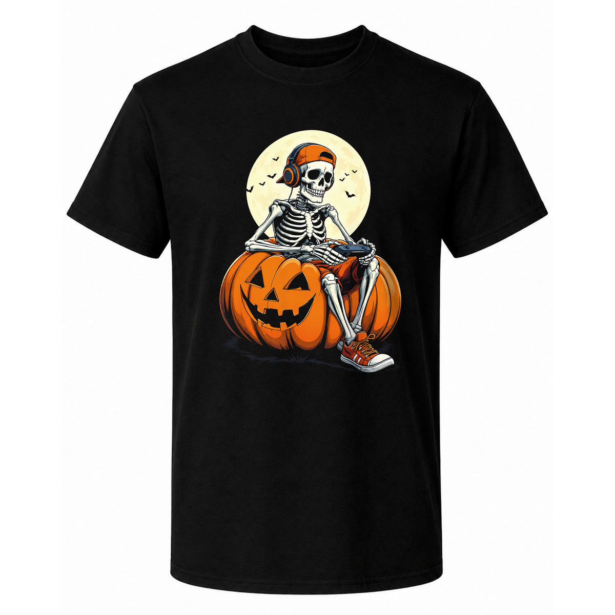 Skeleton Gamer Halloween Sweatshirt, Boys Pumpkin Gaming Shirt, Funny Halloween Gift