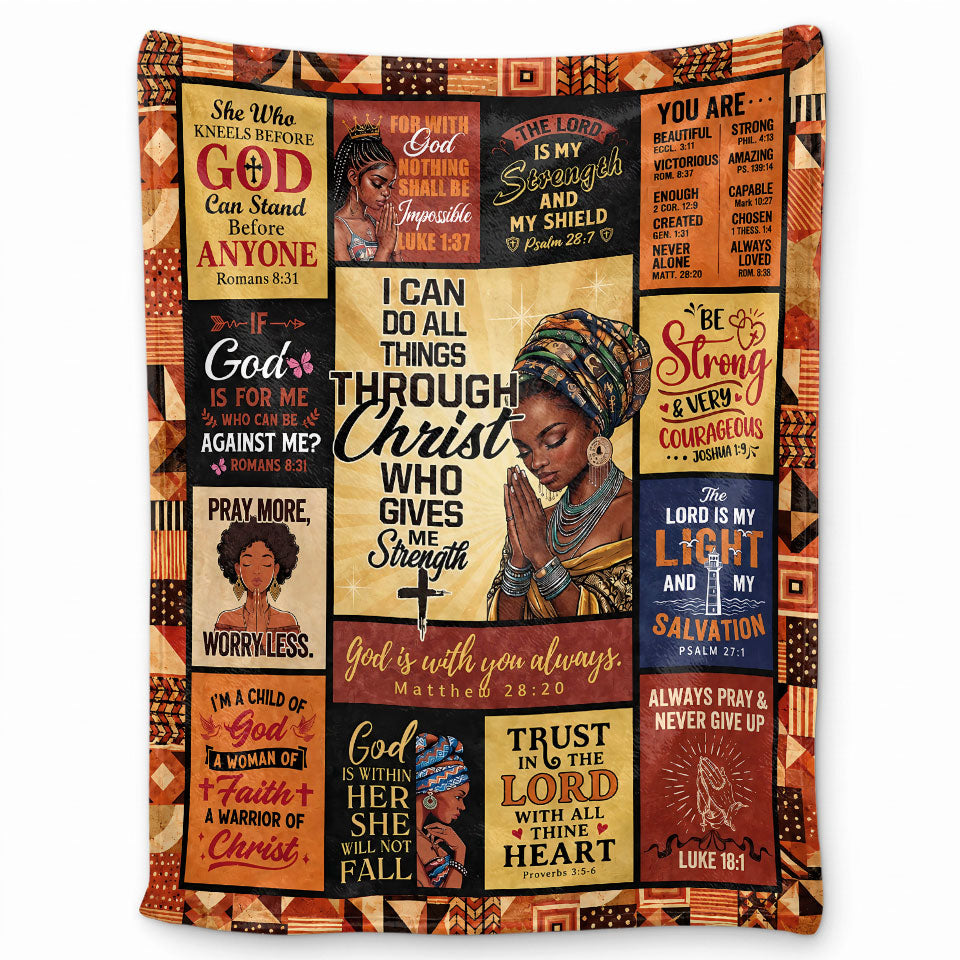 Thanksgiving Jesus Christian Fall Tree Blanket, Religious Fleece & Sherpa Throw, Faith Gift for Adults, Friends