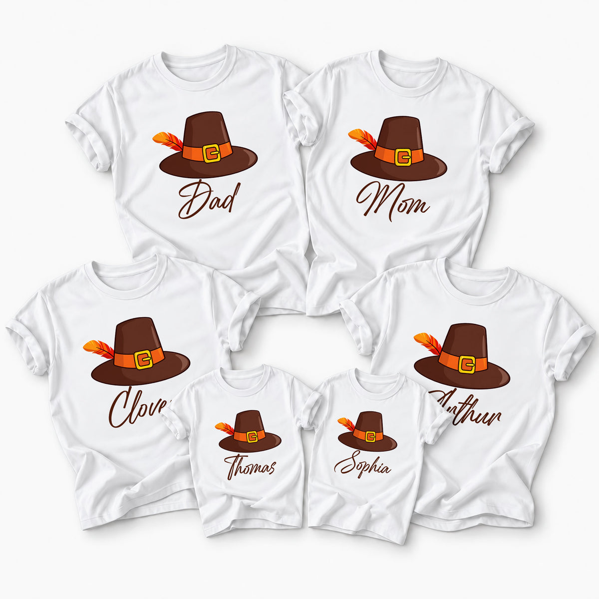 Personalized Matching Family Thanksgiving Shirt, Custom Name, Friendsgiving Crew, Thanksgiving Gift For Family, Friends
