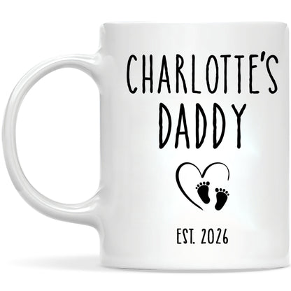Personalized Daddy Mug – Custom Name Coffee Mug Gift for Dad