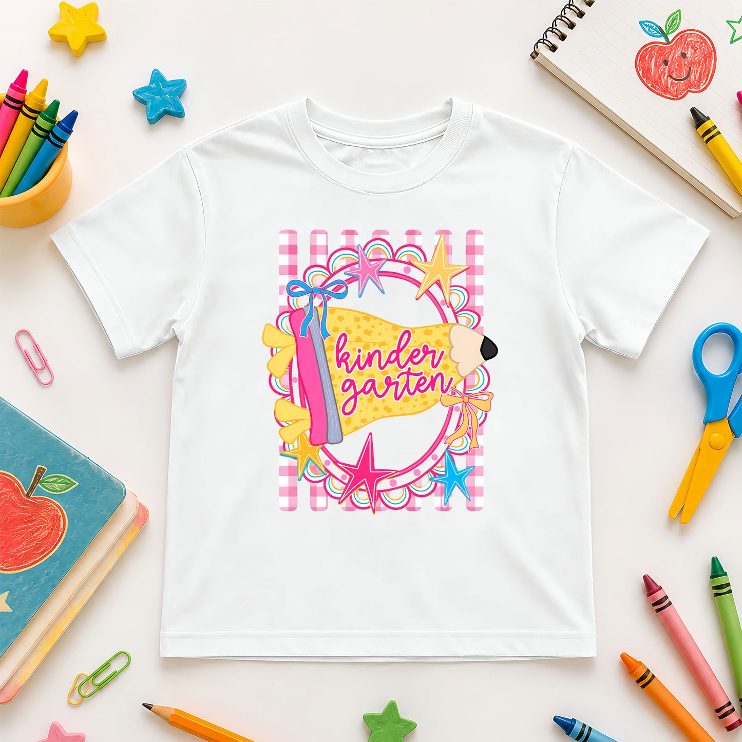 Personalized Back to School Shirt – Custom Name & Grade Preppy Striped Pennant Flag Color Tee for Teachers & Students, Pre-K to 8th Grade Outfit
