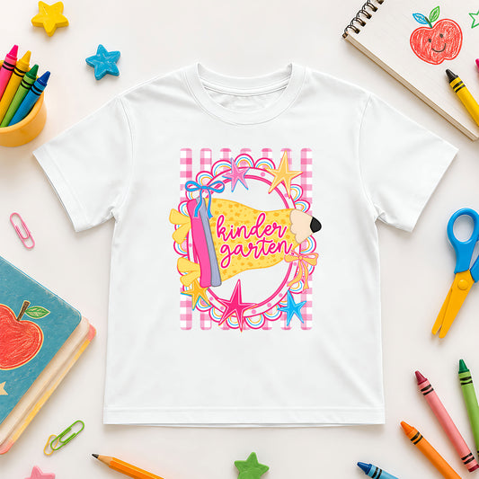 Personalized Back to School Shirt – Custom Name & Grade Preppy Striped Pennant Flag Color Tee for Teachers & Students, Pre-K to 8th Grade Outfit