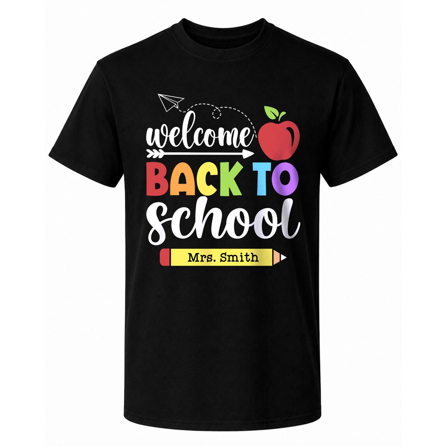 Personalized Welcome Back to School Teacher Student Shirt, Custom Name Back to School T-Shirt, First Day of School Gift Tee