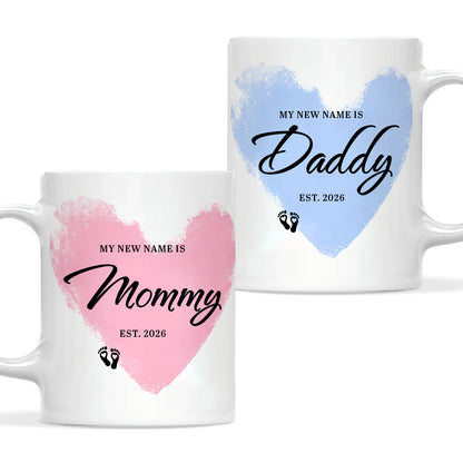 Personalized Mommy and Daddy Mug Set – Matching Coffee Mug Gift