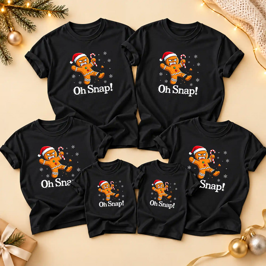 Funny Gingerbread Christmas Sweatshirt, Oh Snap Holiday Graphic Tee, Christmas Gift