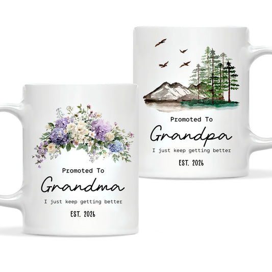 World’s Best Grandma Grandpa Mug Set – Personalized Coffee Cups