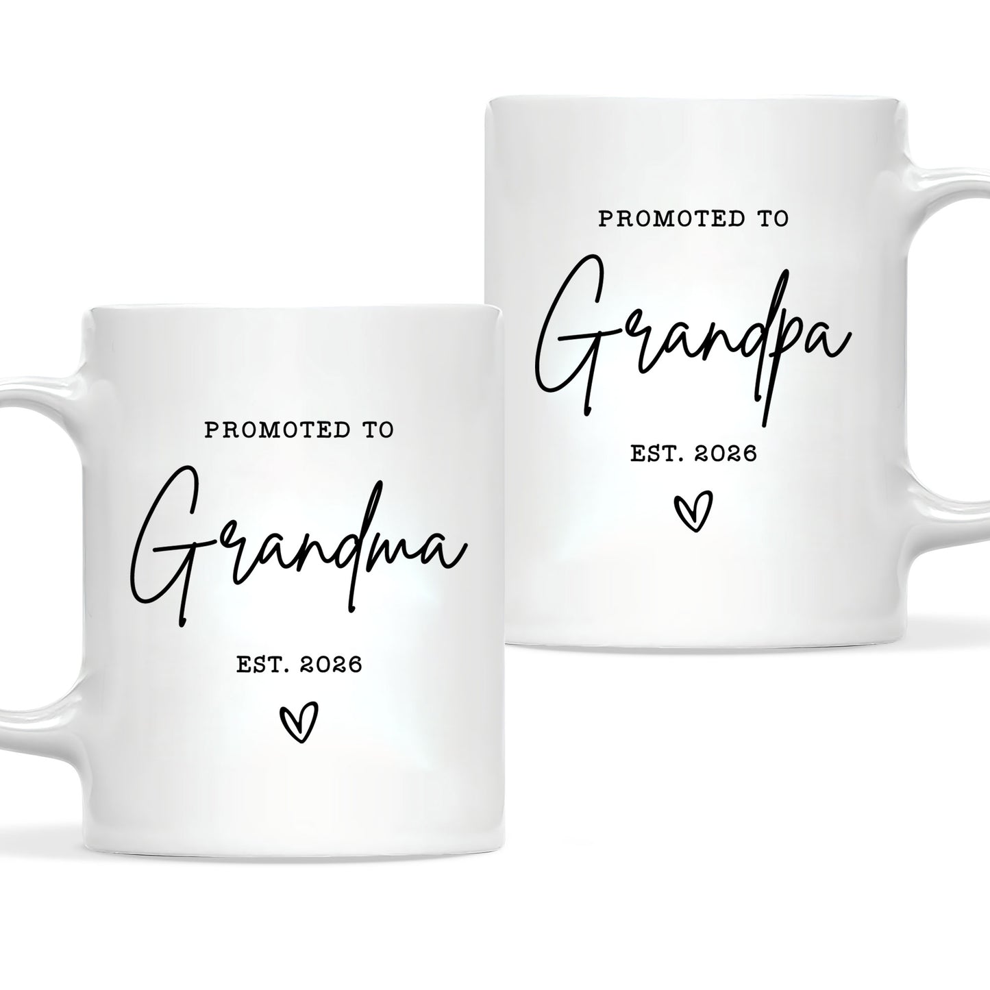 Personalized Grandma Grandpa Mug Set – Matching Coffee Mug Gift