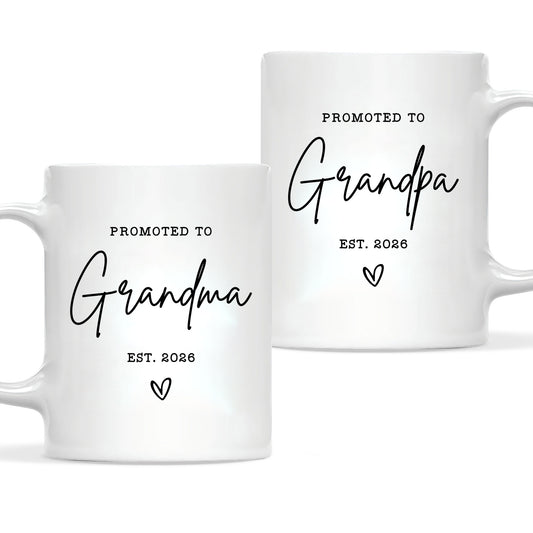 Personalized Grandma Grandpa Mug Set – Matching Coffee Mug Gift