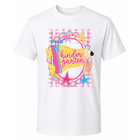 Personalized Back to School Shirt – Custom Name & Grade Preppy Striped Pennant Flag Color Tee for Teachers & Students, Pre-K to 8th Grade Outfit