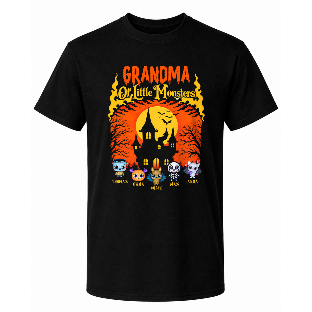 Personalized Halloween Family Shirt, Custom Characters & Names T-Shirt, Family Halloween Outfit, Cute Monster Design