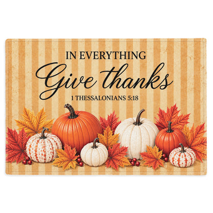 Christian Fall Thanksgiving Doormat, Religious Autumn Home Decor, Faith Inspired Welcome Mat
