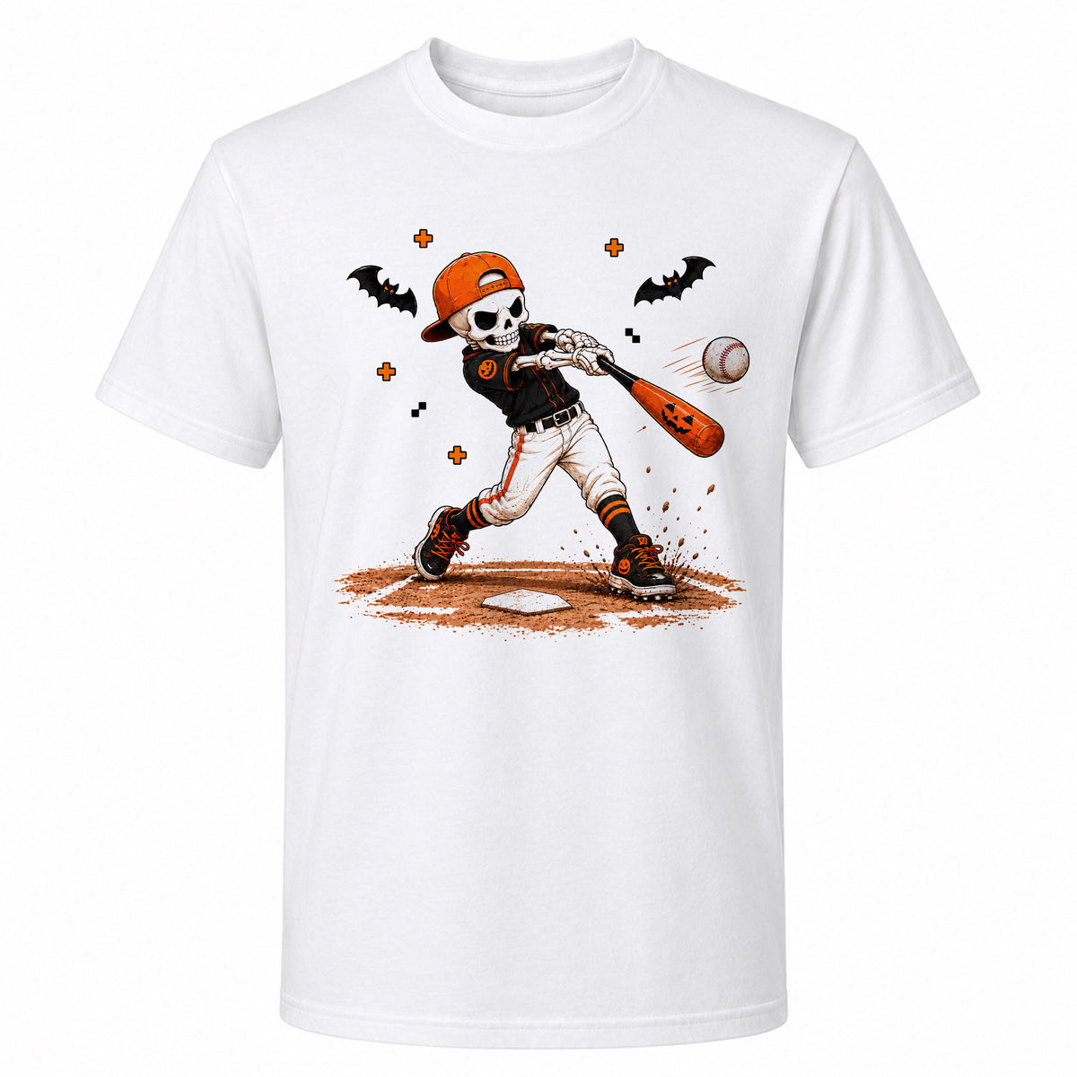 Baseball Skeleton Graphic Halloween Sweatshirt, Spooky Baseball Player Shirt, Funny Halloween Gift