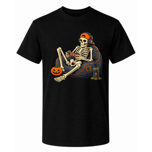 Skeleton Gamer Halloween Sweatshirt, Boys Pumpkin Gaming Shirt, Funny Halloween Gift