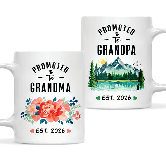 Personalized Grandma Grandpa Mug Set – Matching Coffee Mug Gift