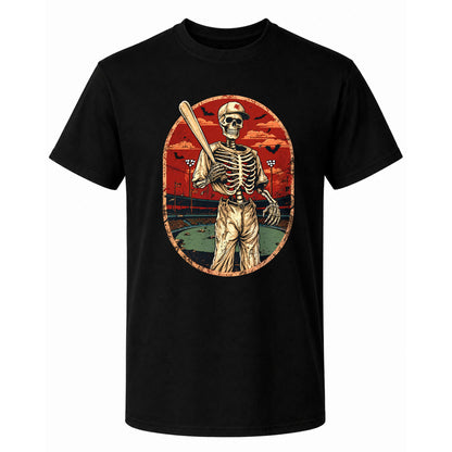 Baseball Skeleton Graphic Halloween Sweatshirt, Spooky Baseball Player Shirt, Funny Halloween Gift