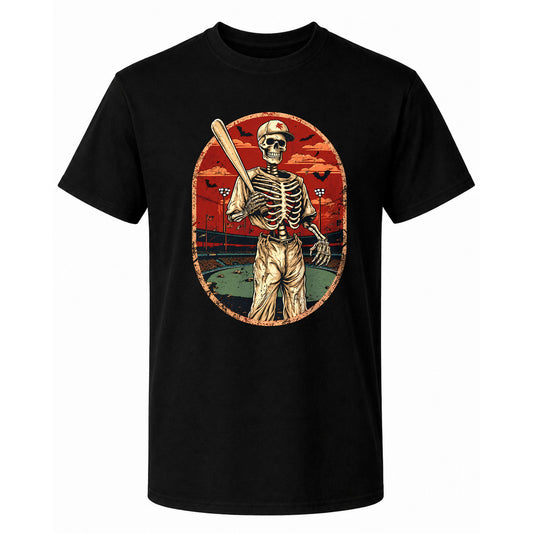 Baseball Skeleton Graphic Halloween Sweatshirt, Spooky Baseball Player Shirt, Funny Halloween Gift