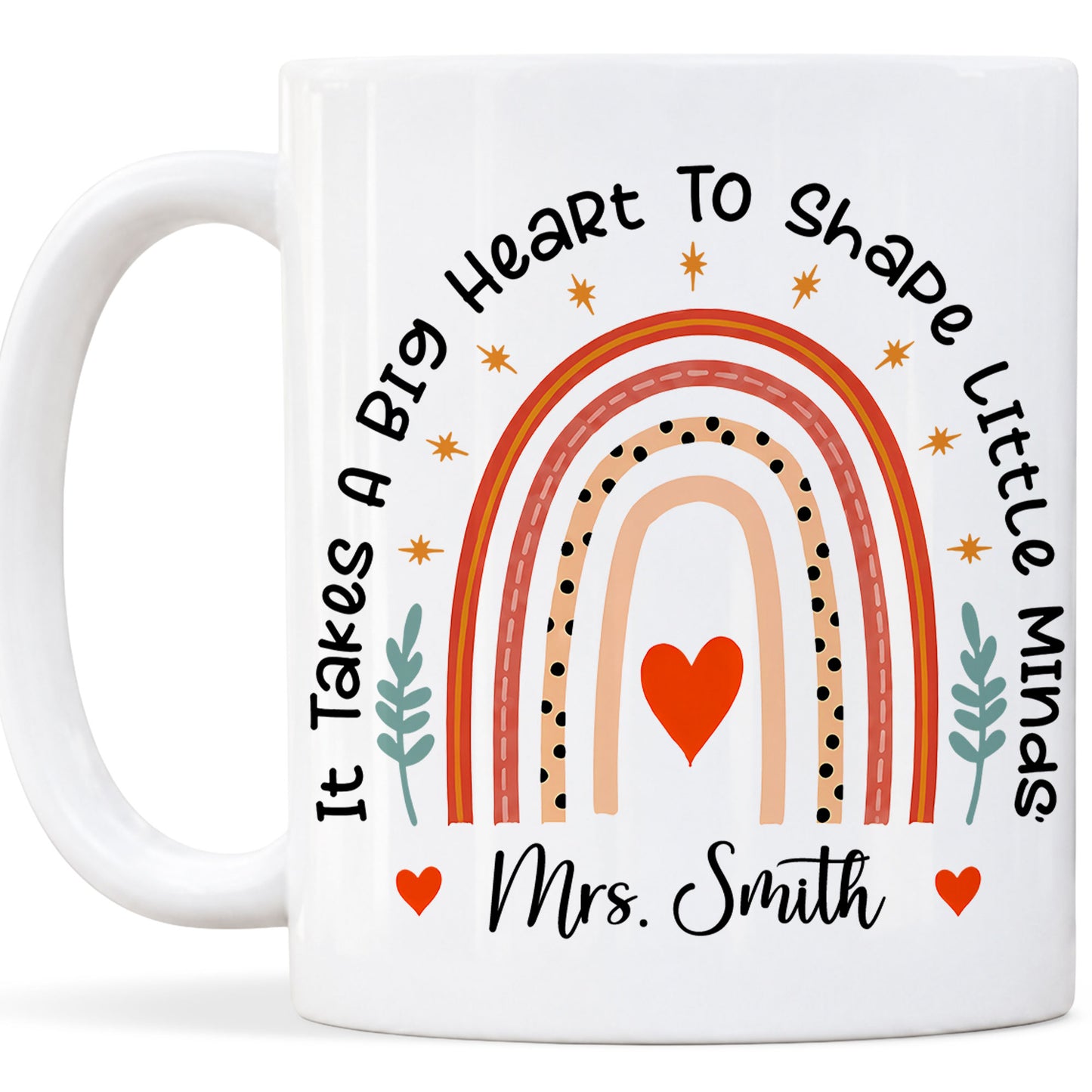 Back to School Personalized Teacher Mug, Custom Name Coffee Mug, Teacher Appreciation Gift for Preschool, Kindergarten & Elementary Teachers