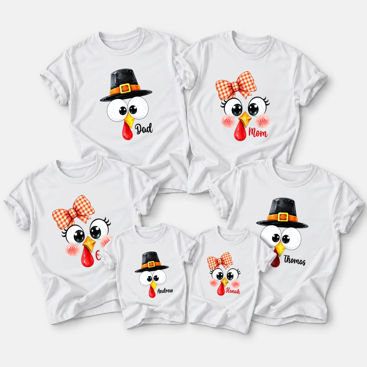 Personalized Matching Family Thanksgiving Shirt, Custom Name, Friendsgiving Crew, Thanksgiving Gift For Family, Friends